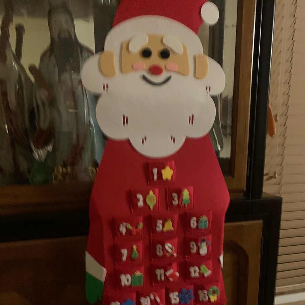 Santa advert calendar home decoration.